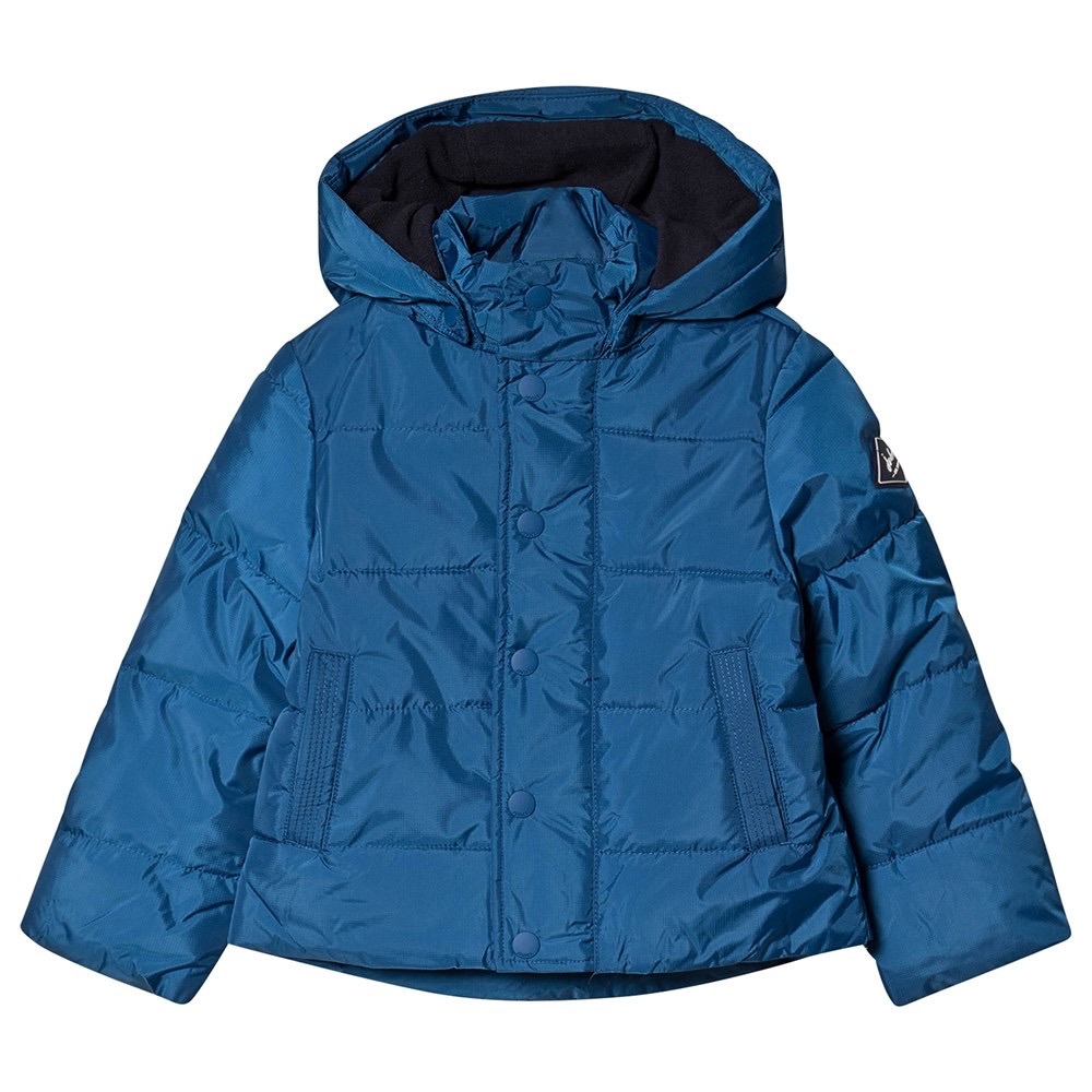 Joules Lodge Showerproof Padded Jacket in Blue with Removable hood Size 6 years
